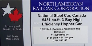 North American Railcar Corp. #1009-06 CAI 5431 cu.ft. 3bay Efficiency Hopper - Picture 1 of 22