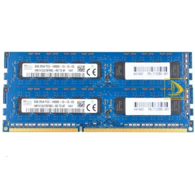 16GB SK Hynix 2x 8GB 2Rx8 DDR3 1866MHZ PC3-14900E 240Pin DIMM Desktop Memory RAM - Image 1 of 4