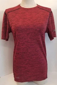 Mens Red Black Russell Training Fit Dri-Power 360 Small Athletic Tee Shirt Top - Picture 1 of 5