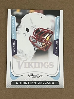 2011 PANINI PRESTIGE - CHRISTIAN BALLARD VIKINGS ROOKIE #218 - Image 1 of 2