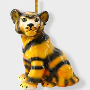 Estatua de tiza de colección Tiger Cub Bengala 14,5"" sentada Hollywood Regency 1978 - Imagen 1 de 17