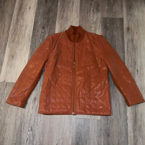 Capri Women Rust Color Suede And Sweater Jacket Size Large EUC - Picture 1 of 7
