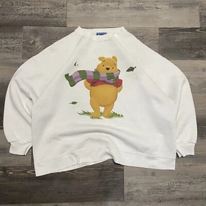 VINTAGE Winnie Puuh Sweatshirt Damen XL Extra Large Weiß Disney 90er - Bild 1 von 7