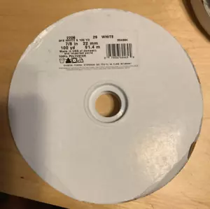 Offray Ribbon - 7/8" x 100 yrds White flame retardant 100% Polyester - Picture 1 of 2