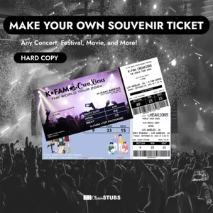 Personalized Custom Event Concert Ticket (Any concert, festival, or show) - Picture 1 of 11