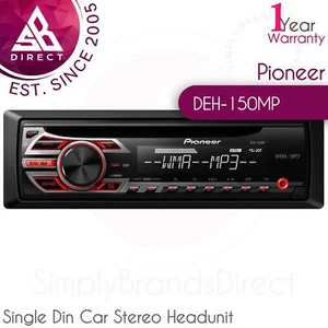 Pioneer DEH-150MP Einzeln din Stereo Kopfstück │ CD │ Aux │ Radio │ Wma / MP3 │ - Bild 1 von 4
