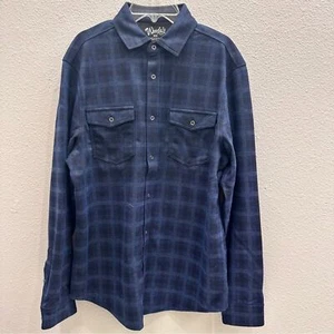 New Mens Flannel Blue Plaid Shirt Medium Outdoor Comfy Fall - Picture 1 of 6