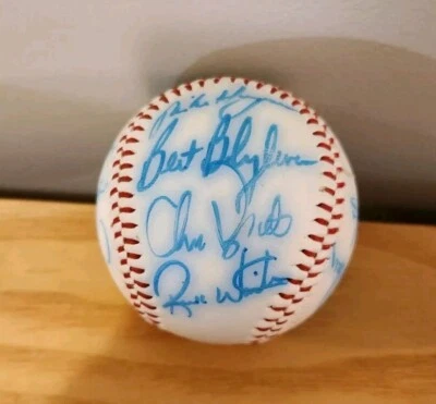 1981 Cleveland Indians Team Signed Baseball 11 Autos Blyleven Barker Diaz Kuiper - Image 1 of 4