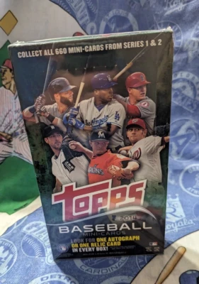 2014 Topps Mini Baseball Hobby Box 1 Autograph Card Or Relic Per Box - Image 1 of 2
