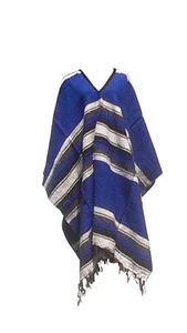 Sharpshooter Clint Eastwood Style Western Party Designer Royal Blue Poncho - Picture 1 of 14