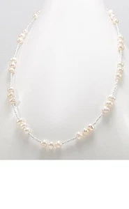 Collar de perlas de agua dulce | Collar de plata esterlina - Imagen 1 de 9