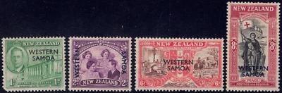 1946 Samoa SC# 191-194 - Peace Issue - Overprinted Samoa - M-H -1 - Image 1 of 2