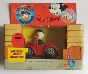 Vintage Disney Die Cast Donald Duck 1983 ESCI All Heroe in Car NEW - Picture 1 of 24