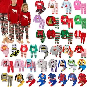 Kids Baby Girl Boys Nightwear Sleepwear Outfits Pyjamas Pajamas PJs Home Set UK- - Picture 1 of 49
