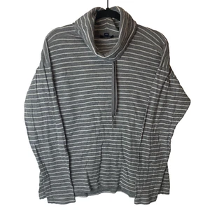 Chaps Ralph Lauren grau gestreift hoher Rollkragen Stricktop Größe Damen Medium - Bild 1 von 7