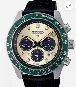 NUEVO Reloj Seiko SSC943 Speedtimer Cronógrafo Solar Bisel Verde Cristal de Zafiro - Imagen 1 de 5