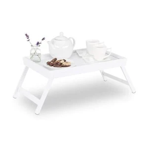 Relaxdays Betttablett Bambus klappbare Beine erhöhter Rand Tablett zum Frühst... - Bild 1 von 6