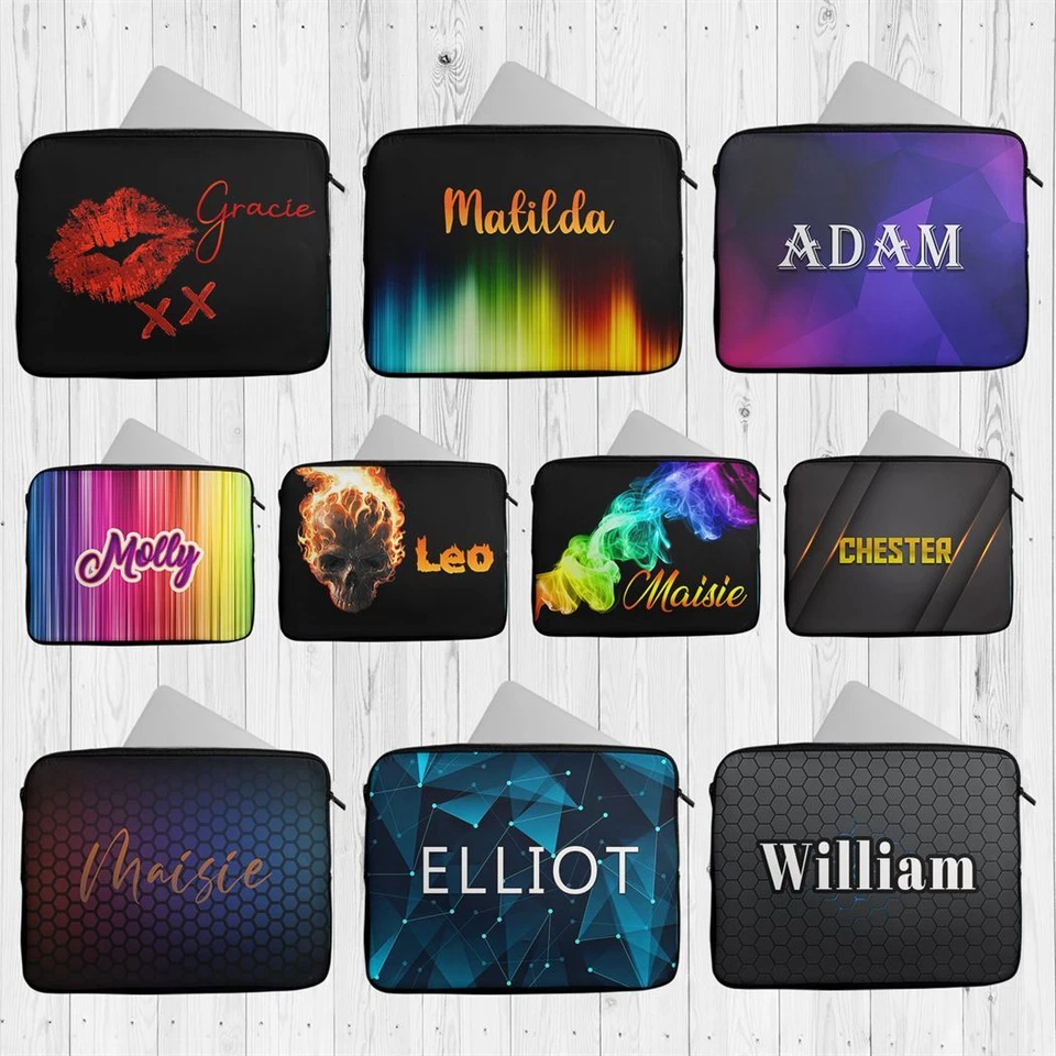 Personalised Laptop Case Any Name Generic Design  Sleeve Tablet Bag 47 - Image 1 of 1
