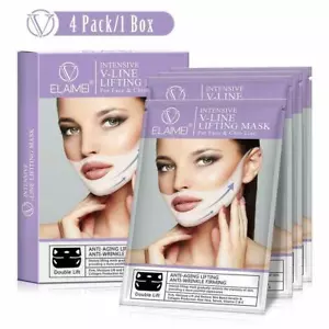 4x V-Shape Face Mask Slimming Lifting Firming Double Chin Treatment V Line Mask - Picture 1 of 8