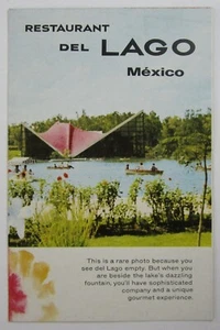 Vtg Restaurant Del Lago Mexico Travel Brochure Mid Century Architecture 1960s - Picture 1 of 6