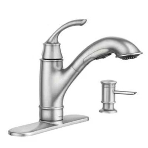 MOEN 87601SRS Marietta herausziehbare Brause Küchenarmatur in Spot Resist Edelstahl - Bild 1 von 3
