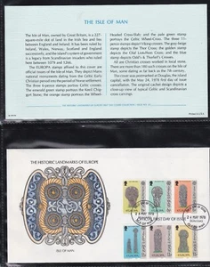 ISLE OF MAN  1978 FIRST DAY OVERSIZED COVER EUROPA ARCHITECTURE + CARD + CACHET - Picture 1 of 1