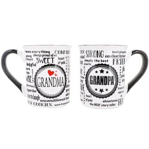 Grandparents Gifts Set of 2 Grandma and Grandpa Mugs Set Pregnancy Announceme... - Picture 1 of 7