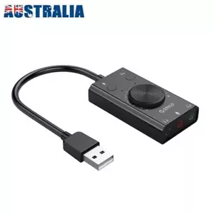 ORICO USB Sound Card for Microphone Earphone 2 in 1 With 3 Port Output Volume - Picture 1 of 12