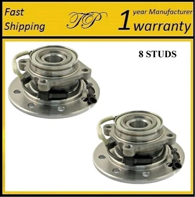 Conjunto de cojinete de cubo de rueda delantera para GMC K1500, K2500, K3500,.. (8 pernos) PAR Foto 1 de 3