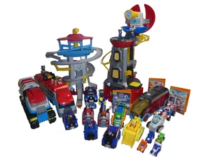 Paw Patrol Mighty Pups Zentrale m. 3 großen / 10 kleinen Fahrzeugen, 3x DVDs - Bild 1 von 12