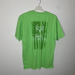 NUEVO CON ETIQUETAS Camiseta Manga Corta Coleccionista de Huesos Para Hombres XL Verde Caza Gráfico Logo - Imagen 1 de 5