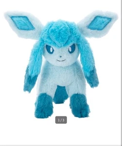Takara Tomy Pokemon GLACEON Im Exhausted Plush Stuffed Toy Doll Eeveelutions NWT - Picture 1 of 12