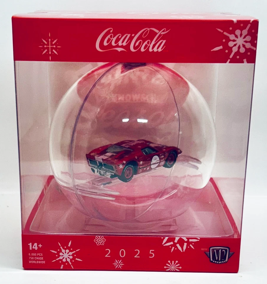 M2 Machines Coca Cola Christmas Ornament 1966 Ford Gt40 Limited Edition - Image 1 of 1