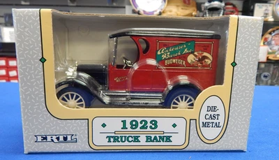 VINTAGE 1923 Truck Bank  Anheuser Busch Budweiser Beer Metal Diecast NEW IN BOX - Изображение 1 из 4