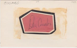 SIGNED 3x5 INDEX CARD OF DANNY COOMBS! GREAT AUTOGRAPH! - Picture 1 of 1