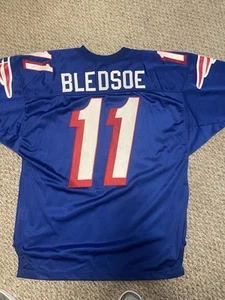 ￼ Authentic Wilson Proline Drew Bledsoe Patriots Jersey Size 50 - Picture 1 of 4