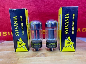 Pair Sylvania 5V4GA Rectifier  Vacuum Tube Tested Good - Picture 1 of 3