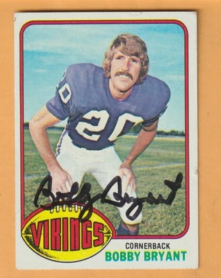 Bobby Bryant Minnesota Vikings AUTO Signed 1976 Topps South Carolina Gamecocks - Image 1 of 2
