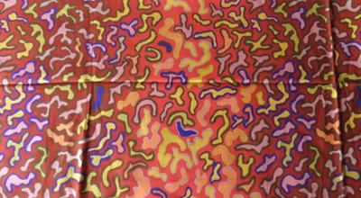 KAFFE FASSETT BABA GANOUSH BROWN GP124 1/4 yard, 9” X WOF, original issue - Image 1 of 2