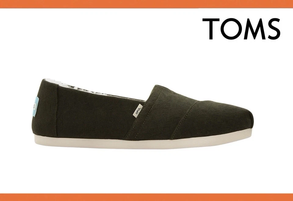 Zapatos planos sin cordones TOMS WMN Alpargata Repreve imitación piel de oveja talla 7,0 bosque profundo EE. UU.  Foto 1 de 4