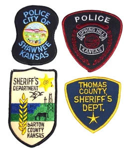 KANSAS KS LOT 4 Sheriff Patches Polizei Patches HÄNDLER SAMMLUNG 2O - Bild 1 von 1