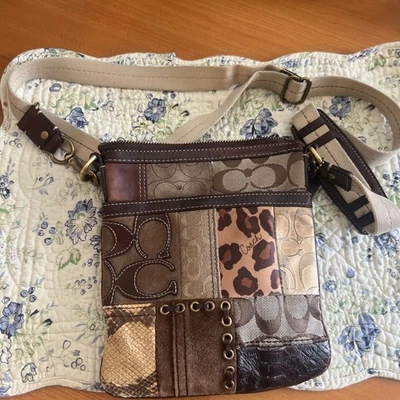 Coach Vintage Patchwork Shoulder Bag Multicolor Leather - Image 1 of 4