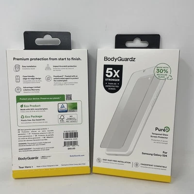 BodyGuardz Pure 3 Glass Screen Protector for Samsung Galaxy S24 - Image 1 of 3