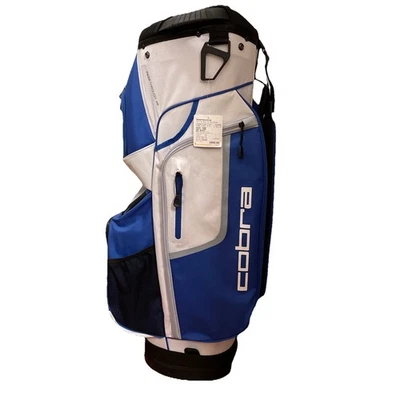 ⭐️ NEW 2024 COBRA FLY XL 14-WAY GOLF CART BAG (BLUE & WHITE) W/RAIN COVER - Image 1 of 4