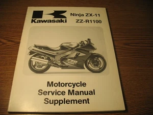 NEW KAWASAKI MOTORCYCLE POLICE SUP. MANUAL ZX-11 ZZ-R1100 99924-1127-51 (K-8988) - Picture 1 of 6