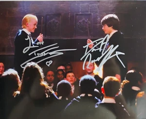 Daniel Radcliffe/Tom Felton Harry Potter/Malfoy Signd 8x10 w/ CoA High Res Photo - Picture 1 of 3