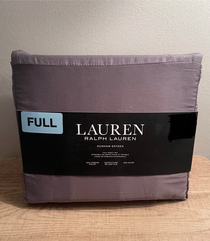 Ralph Lauren Sheet Set Full Paisley Stencil Dunham Sateen 100 Cotton 300tc