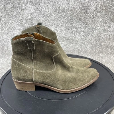 Botas Madewell para mujer talla 7 The Barnwood gamuza oliva cremallera lateral vaquera occidental Foto 1 de 4
