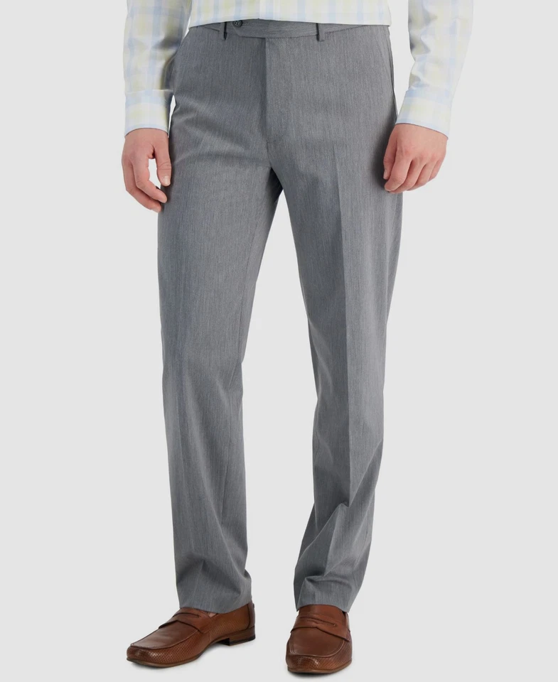 Nautica Men's Gray Modern Bi-Stretch Performance Dress Pants Sz 40W 32L