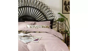 SPAREN SIE 50 % - Habitat Baumwolle Strukturdruck Rosa Bettwäsche Set - Double (1922) - Bild 1 von 3